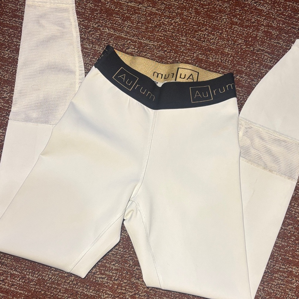 Aurum fierce leggings white high quality leggings mesh leg women’s Xxs